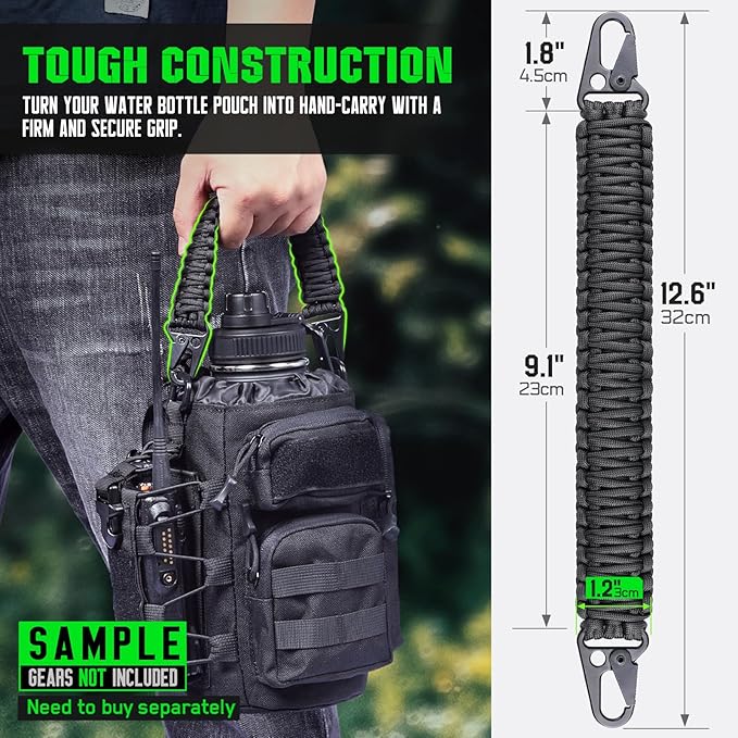 Backpack Straps+Tactical Paracord Handle