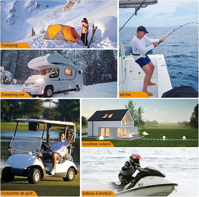 12V 200Ah LiFePO4 Battery Built-in 200A BMS 15000 Deep Cycles 2560WhLow Temp Protection Lithium Iron Phosphate Battery for Home Energy RV Trolling Motor Marine Solar Off-Grid