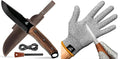 BeaverCraft BSH4F Bushcraft Knife CRG_M Whittling Woodworking Gloves Gloves for Food Prep