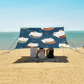 ALAZA Cute Cat Pattern Beach Tent Sun Shelter Portable Canopy Sunshade for Outdoor Camping Picnics Backyard Fun 10x9 ft