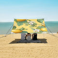 ALAZA Tropical Yellow Lemons Flower Beach Tent Sun Shelter Portable Canopy Sunshade for Outdoor Camping Picnics Backyard Fun 10x9 ft