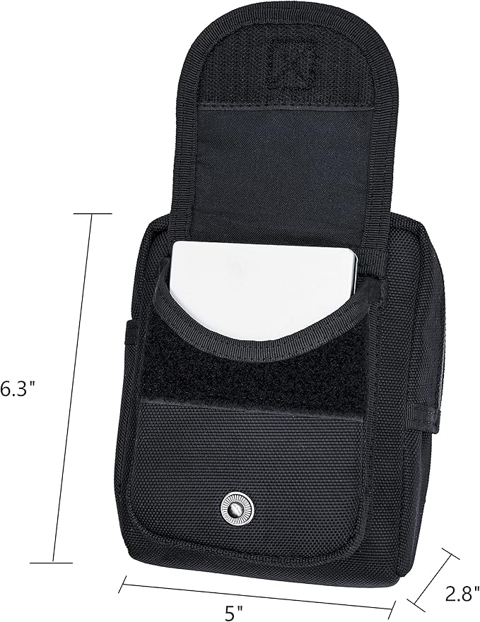 Compact Utility Gadget Pouch Tactical MOLLE Nylon Duty Belt Pouches for Police Law Enforcement Work EDC Small Tool Waist Bag for 6.1 Cellphone Outdoor Camping Hiking Organizer