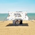 ALAZA Cute Cartoon Raccoons Stars Beach Tent Sun Shelter Portable Canopy Sunshade for Outdoor Camping Picnics Backyard Fun 10x9 ft