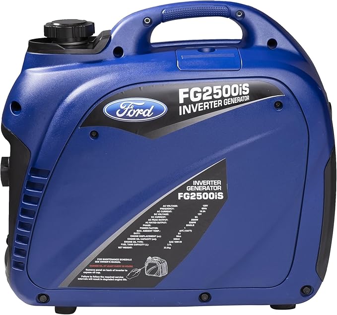 Ford 2500 Watt Gas Inverter Generator Small Portable &amp Quiet Home Use Camping Outdoor CARB Compliant Parallel Capability Built Ford Tough Generadores De Gasolina Silencioso FG2500IS