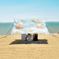 ALAZA Cute Bunnies Baskets Easter Eggs Hot Air Balloons Beach Tent Sun Shelter Portable Canopy Sunshade for Outdoor Camping Picnics Backyard Fun 10x9 ft