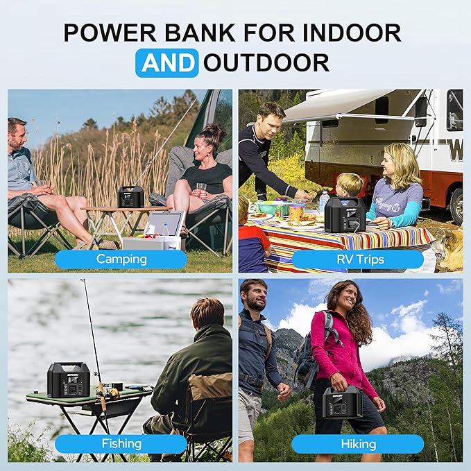 SinKeu Portable Power Station 122.8Wh LiFePO4 Battery Solar Generator for Home Use 150W Power Bank with AC Outlet for Camping RV Emergency Backup