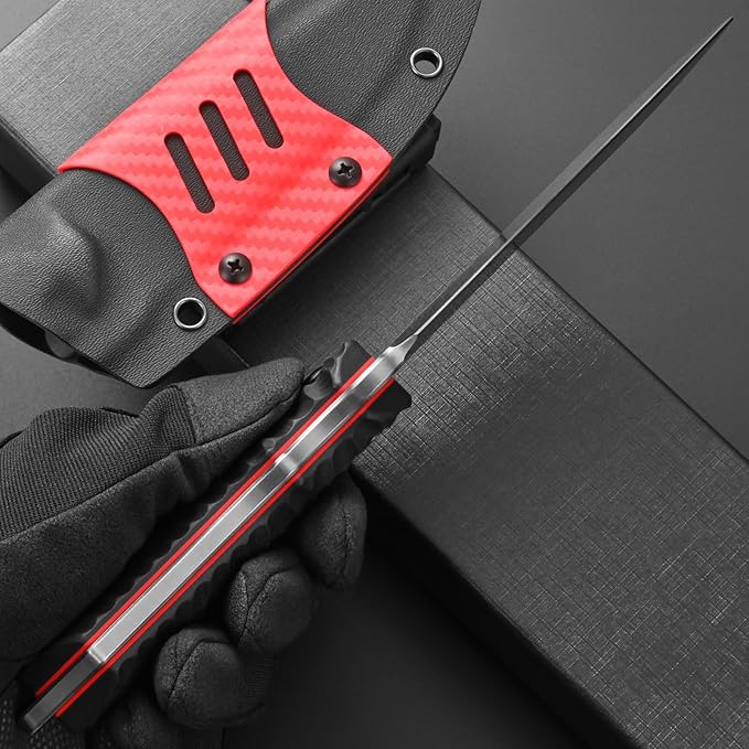 Eafengrow EF162 Fixed Blade Knife AUS-8 Steel Blade G10 Handle Full Tang Compact EDC Tool Fix Knifes for Outdoor Camping Survival
