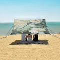 ALAZA Green Dragonfly White Flowers Beach Tent Sun Shelter Portable Canopy Sunshade for Outdoor Camping Picnics Backyard Fun 10x9 ft