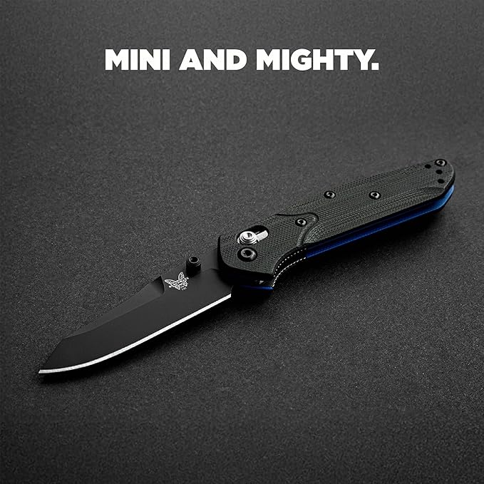 Benchmade - Mini Osborne Every Day Outdoor Folding Knife Reverse Tanto Blade with Black G10 Handle (945BK-1)