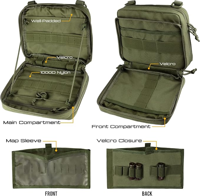 WYNEX Tactical Rig Pack for Men Running Bag with Front Loop Airsoft Recon Chest Rig for Hunting Outdoor EDC Large Admin Pouch of Double Layer Design MOLLE EDC EMT Pouch