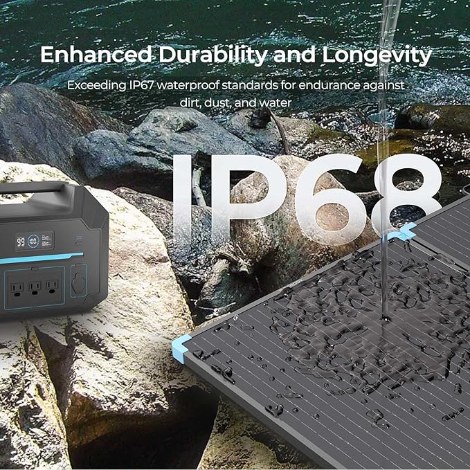 Renogy 220W Portable Solar Panel Suitcase 23% High Efficiency Foldable Solar Charger for Power Station Durable for Decades with Sturdy Kickstands IP67 Waterproof for RV Camping Off-Grid Blackouts