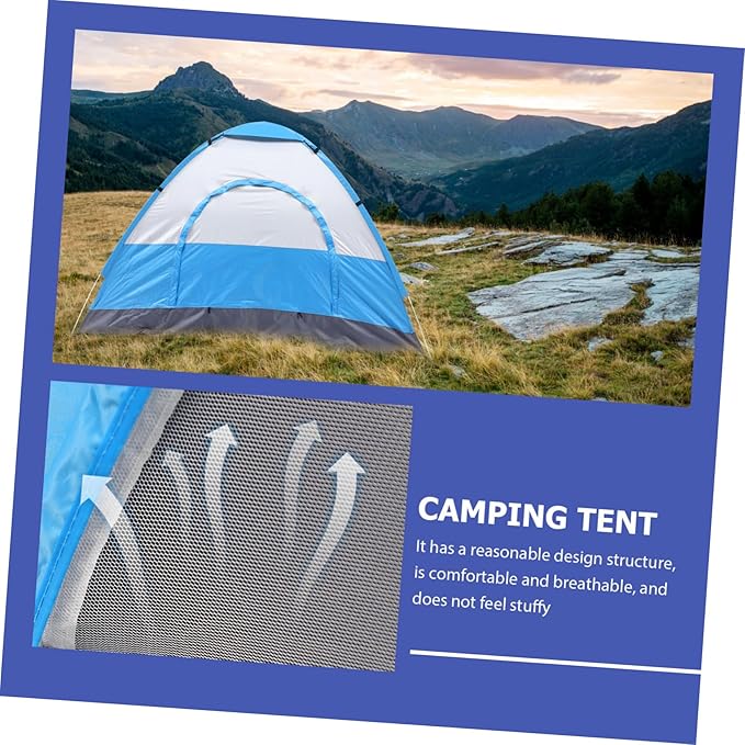 GANAZONO 1set Portable Beach Tent Uv Wear-Resistant Easy Setup Shelter for Outdoor Camping Hiking and Picnics Fits People Ventilated and Carry Bag