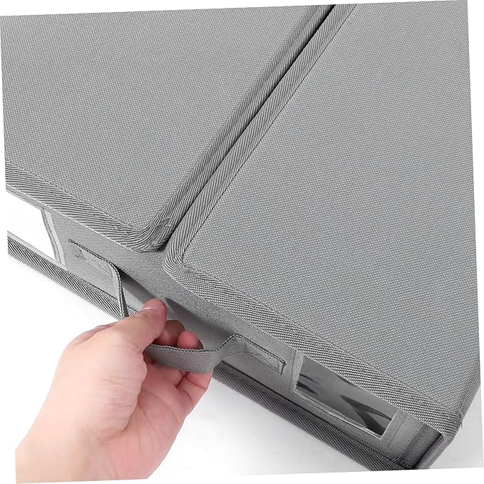 LABRIMP Foldable Storage Bin Box for Bed Blankets Capacity Bedding Organizer Zipper Closure Compact Design for Underbed and Closet