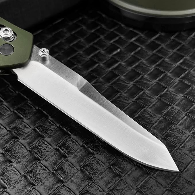3.14 Inches D2 Steel Blade &amp Aluminum Handle Thumb Stud Manual Open Folding Knife EDC Suitable for Outdoor Camping Hiking and Adventure with Shoulder Straps Pocket Knife
