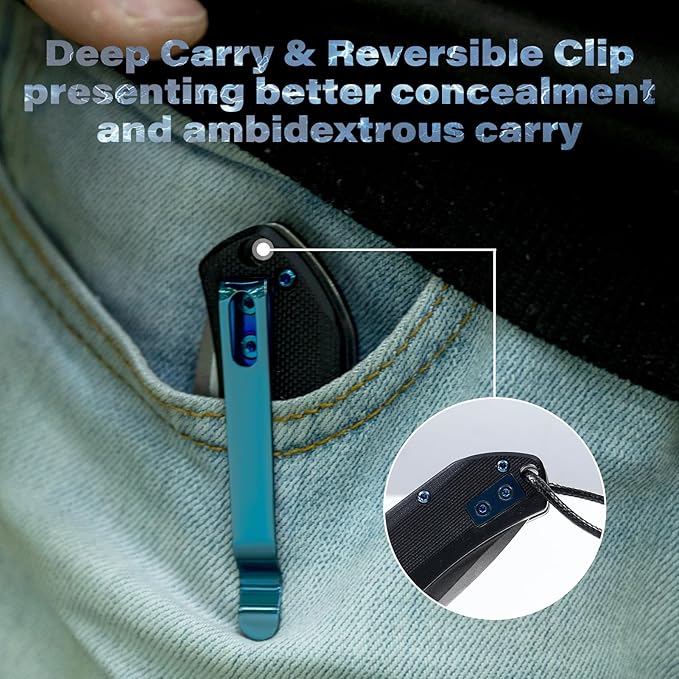 Dispatch Axis Lock Folding Knife with Small Fixed Blade Knife
