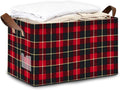 Christmas Gift Storage Bin with Handles Basket Storage Organizer for Shelves Closet Nursery Book Laundry Hamper &amp Home Decor