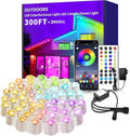 295ft permanent outdoor light RGB Smart outdoor eave lights with APP &amp Remote Controltimed Music synchronisation IP67 waterproof LED eave lightsuitable for partyHalloweenChristmasrooftopgar