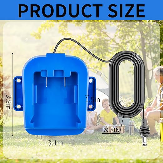 3.28FT for Starlink Mini Power Cable Compatible with Kobalt 24V Battery Battery Adapter Direct to Starlink Mini DC 18AWG Power Cable (Blue)