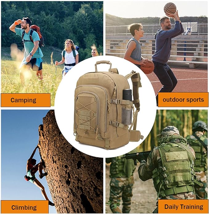 Large tactical military backpack Army Daypack - Assault Pack for Men Molle Backpacks Bug Out Bag 3 Day Pack (CP)