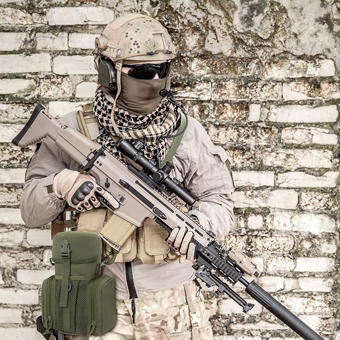 Large Tactical Molle Water Bottles Bag Pouch with Strap Water Bottle Carrier Bag Molle Tactical Pouches for Backpack