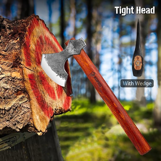 NEDFOSS 16 Champion Throwing Axe Throwing Axes and Tomahawks with 1065 High Carbon Steel &amp Wooden Handle Perfect for Axe Throwing Game Recreation and Competition Gift for Men