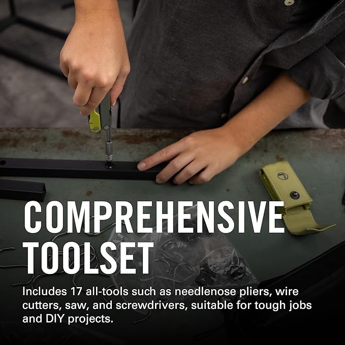 LEATHERMAN Rebar Multitool with Premium Replaceable Wire Cutters and Saw Black