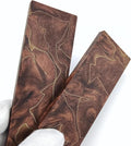 Brown Resin Knife Handle Scales Blank Material DIY Handmade Carving Decoration Inlaid Blade(2pcs)