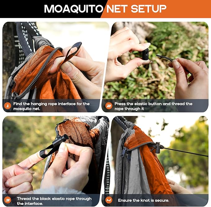 Camping Hammock Mosquito NetDouble &amp Single Portable Hammocks Hammocks with 2 Tree StrapsHammock Tent for Travel CampingCamping Accessories for Indoor Outdoor Hiking Backpacking Backyard Beach