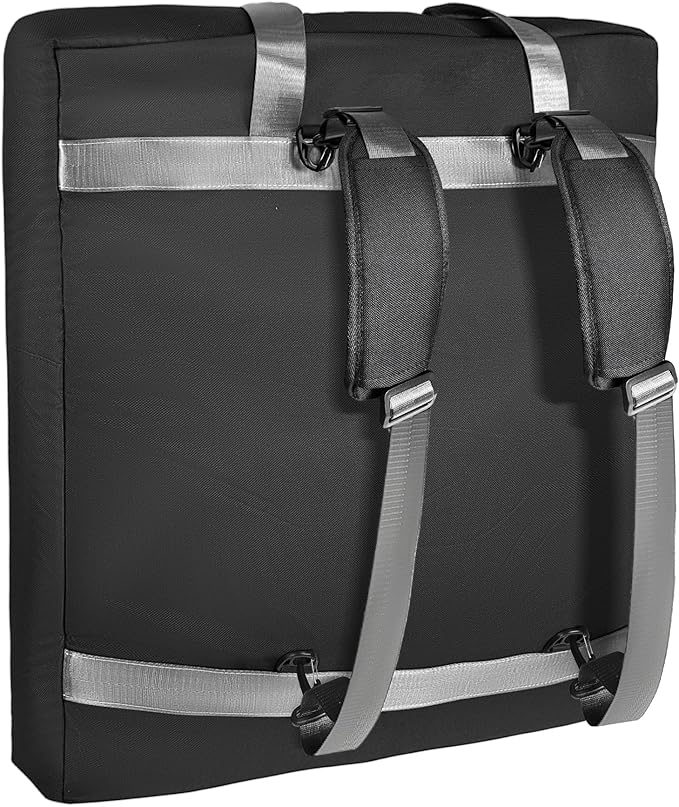 Solar Panel Carrying Case - Waterproof Padded Bag for 100W-220W Foldable Panels Compatible with Jackery/Renogy/ZOUPW Multi-Compartment Organizer with Handle &amp Strap for Camping/RV/Off-Grid
