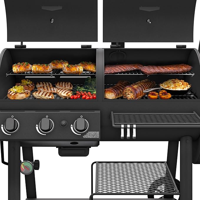 Oklahoma Joe's Canyon Combo DLX Charcoal and Propane Gas Smoker &amp Grill - 24203005