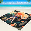 Beach Blanket Waterproof Sandproof Beach Mat 79 X 83/10'x9'for 2-8 Adults Quick Drying Outdoor Picnic Mat Beach Accessories for Travel Camping Hiking