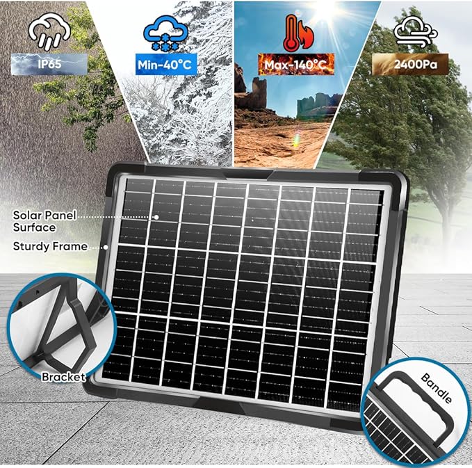 20W Solar Powered Battery Charger &amp Maintainer Built-in Smart MPPT Charge Controller Waterproof 12V Solar Panel Trickle Charging Kits for Car Boat Trailer RV Marine