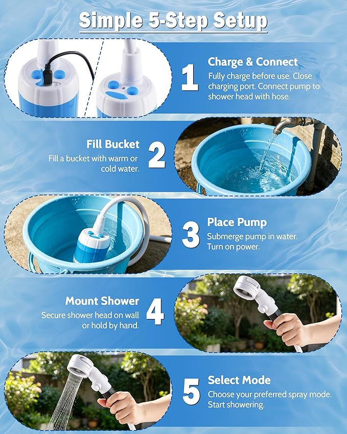 Subtoy Portable Camping Shower Outdoor Camp Shower