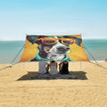 ALAZA Cute Dog Sunglasses Beach Tent Sun Shelter Portable Canopy Sunshade for Outdoor Camping Picnics Backyard Fun 10x9 ft