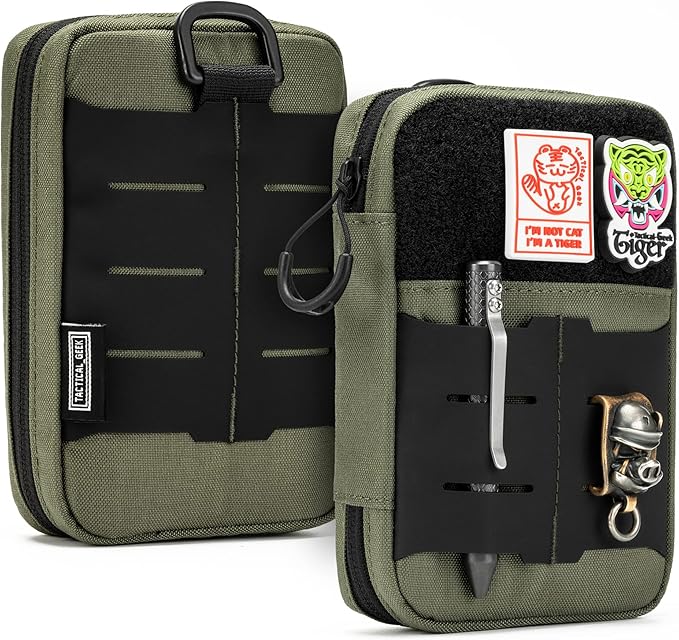 TACTICAL GEEK Block E2.0 EDC Compact Waist Multi-Purpose Molle Pouch Organizer Green