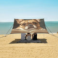ALAZA French Bulldog Book Read Beach Tent Sun Shelter Portable Canopy Sunshade for Outdoor Camping Picnics Backyard Fun 10x9 ft