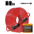 Solar Extension Cable 10AWG 6mm² 328FT PV Panels Wire 10Gauge Adaptor Cables with Female &amp Male Waterproof Connectors for Outdoors Marine Photovoltaic 328Ft (100m) Red
