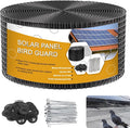 Solar Panel Bird Guard8in x 100ft Critter Guard Galvanized PVC Coated Mesh Roll KitBlack Pigeon Solar Panel Mesh with 70 Fastener Clips ½ inch Wire Critter Guard for Solar Panels
