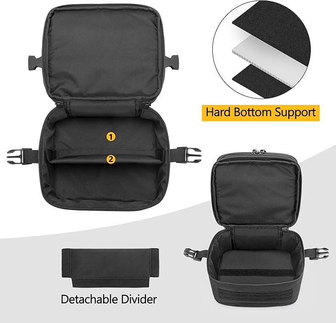 GOBUROS Tactical Pistol Backpack Can Hold 4 Handguns 12 Mags and Tactical Pistol Magazine Storage Bag