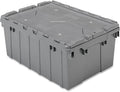 Akro-Mils AKM39085GREY - Attached Lid Storage Container
