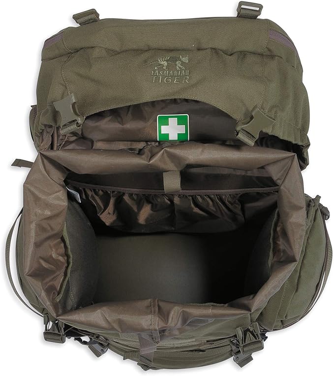 Tasmanian Tiger Raid Tactical Backpack MKIII - 52-Liter V2 Plus Carrying System with MOLLE System and Detachable Hip Strap Olive - 52 Liter