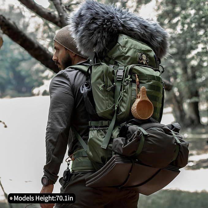 Mardingtop 60L Military Internal Frame Backpack for HikingCampingHuntingRucksack Backpack with Rain Cover