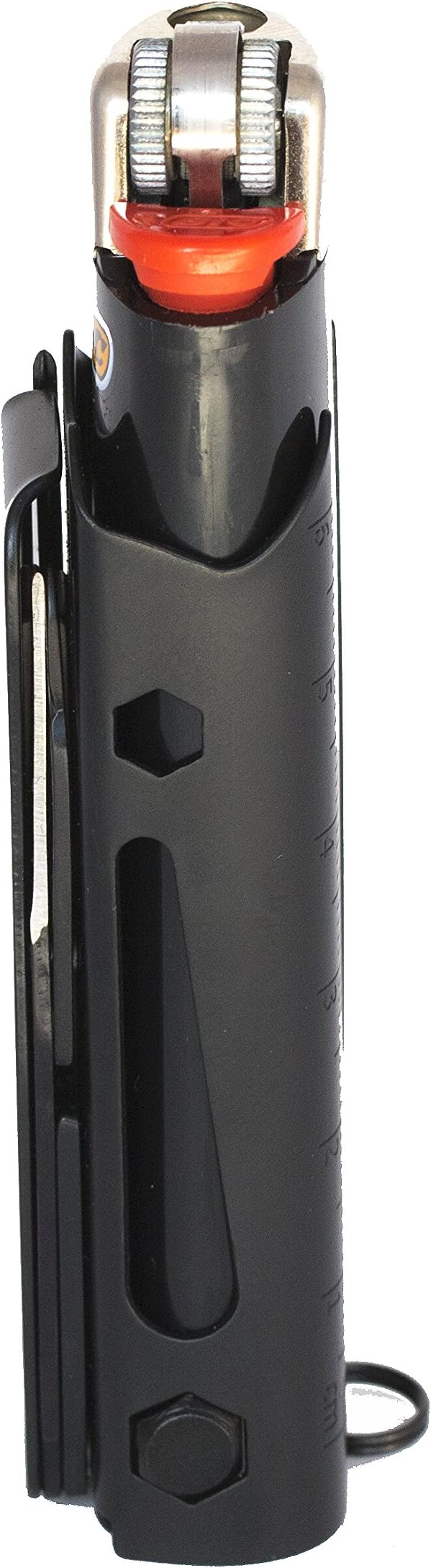 LighterBro Pro Lighter Sleeve - Multi-Tool - 420 Stainless Steel - Easily Fits Your Favorite Lighters - Includes Mini Pocket Knife Ruler Scissors Screwdriver Poker Key Ring &amp More (Black)
