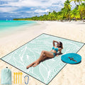 Beach Blanket Waterproof Sandproof Beach Mat 79 X 83/10'x9'for 2-8 Adults Quick Drying Outdoor Picnic Mat Beach Accessories for Travel Camping Hiking