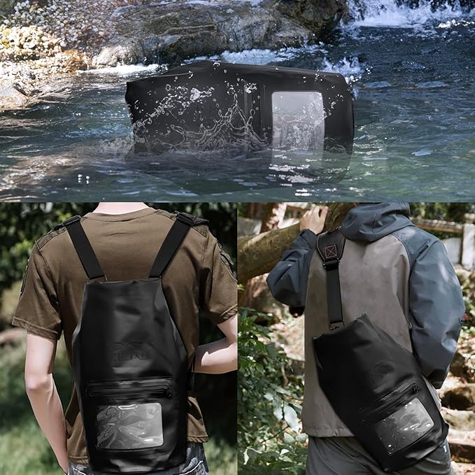 JXE JXO 15L Waterproof Faraday Dry Bag for Electronic Device Security | Military-Grade EMP &amp RFID Signal Blocking Anti-Tracking &amp Hacking Protection Data Privacy Shield for Mobile Devices