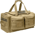 Tactical Gear bag Heavy Duty Duffel Gym bag/Tactical Backpack Custom Embroidered with your own text (Coyote Brown - Duffel Bag)
