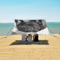 ALAZA French Bulldog Hole Newspaper Beach Tent Sun Shelter Portable Canopy Sunshade for Outdoor Camping Picnics Backyard Fun 10x9 ft