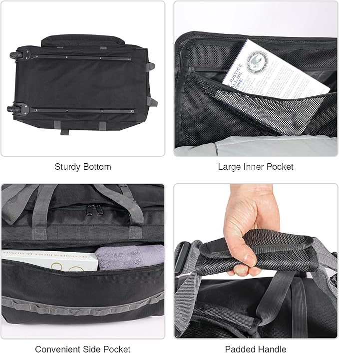 REDCAMP 85L/120L/140L Foldable Duffle Bag with Wheels Large Travel Duffel Bag