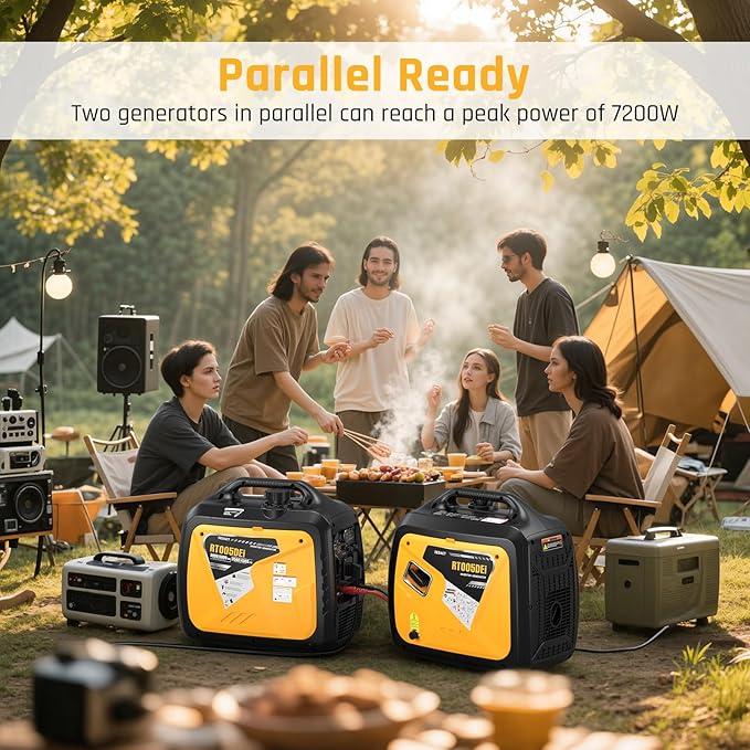 5000 Watts Portable Dual Fuel Inverter Generator– Small Gasoline LPG Powered for Home Backup Camping RV Tailgating with CO Protection Eco Mode Recoil/Electric/Remote Start Parallel Capable