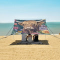 ALAZA Highland Cow Butterflies Beach Tent Sun Shelter Portable Canopy Sunshade for Outdoor Camping Picnics Backyard Fun 10x9 ft